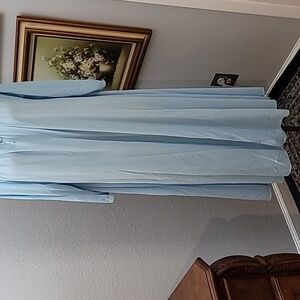 100% Nylon vintage baby blue gown "One size Fits All" flowy sheer